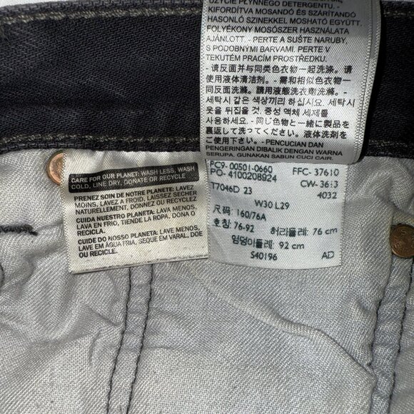 Levi's 501 Jeans, Washed Black, 30x29 - Picture 5 of 7